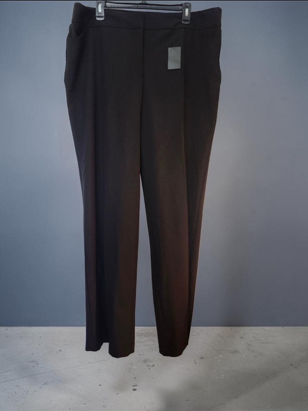 Avenue Black Straight-Leg Dress Trousers